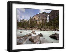 Kicking Horse River and Takakkaw Falls, Yoho National Park, UNESCO World Heritage Site, British Col-Martin Child-Framed Photographic Print