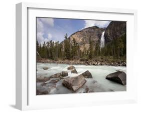 Kicking Horse River and Takakkaw Falls, Yoho National Park, UNESCO World Heritage Site, British Col-Martin Child-Framed Photographic Print