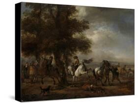 Kicking White Horse-Philips Wouwerman-Stretched Canvas