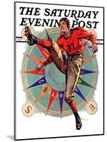 "Kickoff," Saturday Evening Post Cover, October 23, 1937-Elbert Mcgran Jackson-Mounted Giclee Print