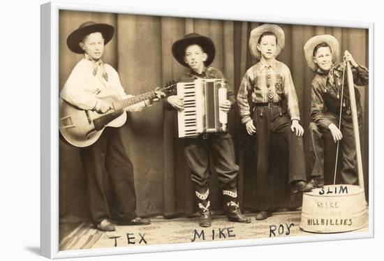 Kid Cowboy Band-null-Framed Art Print