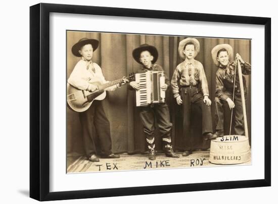 Kid Cowboy Band-null-Framed Art Print