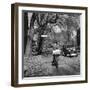 Kid Football Player Delivering Newspapers-Francis Miller-Framed Photographic Print