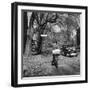 Kid Football Player Delivering Newspapers-Francis Miller-Framed Photographic Print