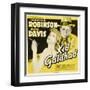 KID GALAHAD, Bette Davis, Edward G Robinson on jumbo window card, 1937-null-Framed Art Print