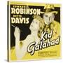 KID GALAHAD, Bette Davis, Edward G Robinson on jumbo window card, 1937-null-Stretched Canvas