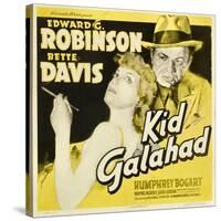 KID GALAHAD, Bette Davis, Edward G Robinson on jumbo window card, 1937-null-Stretched Canvas