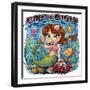 Kid Mermaid Underwater Template-FlyLand Designs-Framed Giclee Print