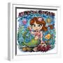 Kid Mermaid Underwater Template-FlyLand Designs-Framed Giclee Print