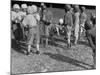 Kid's Football, Talking it over During Scrimmage-null-Mounted Photographic Print