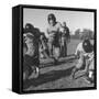 Kid's Football-Francis Miller-Framed Stretched Canvas
