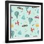 Kid's Transport Pattern-Pani Monica-Framed Art Print