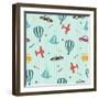 Kid's Transport Pattern-Pani Monica-Framed Art Print