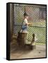 Kid with Baseball-Dianne Dengel-Framed Stretched Canvas