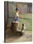 Kid with Baseball-Dianne Dengel-Stretched Canvas