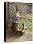 Kid with Baseball-Dianne Dengel-Stretched Canvas
