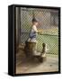 Kid with Baseball-Dianne Dengel-Framed Stretched Canvas