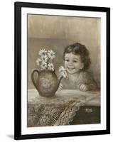 Kid with Daises-Dianne Dengel-Framed Giclee Print