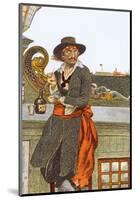 Kidd on The Deck of The Adventure Galley-Howard Pyle-Mounted Premium Giclee Print