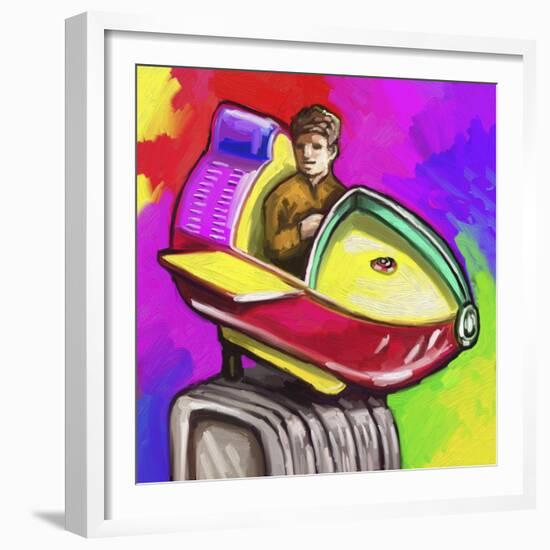 Kiddie Rocket Ride-Howie Green-Framed Giclee Print