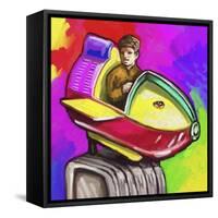 Kiddie Rocket Ride-Howie Green-Framed Stretched Canvas