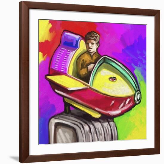 Kiddie Rocket Ride-Howie Green-Framed Giclee Print