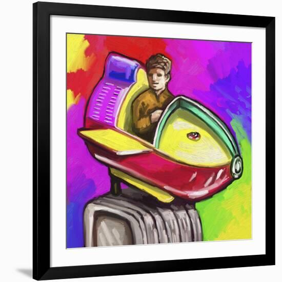 Kiddie Rocket Ride-Howie Green-Framed Giclee Print