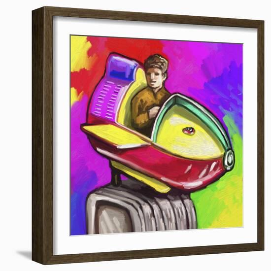 Kiddie Rocket Ride-Howie Green-Framed Giclee Print