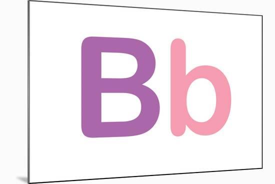 Kids Alphabet Letter B Sign Poster-null-Mounted Poster