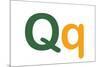 Kids Alphabet Letter Q Sign Poster-null-Mounted Poster