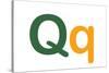 Kids Alphabet Letter Q Sign Poster-null-Stretched Canvas
