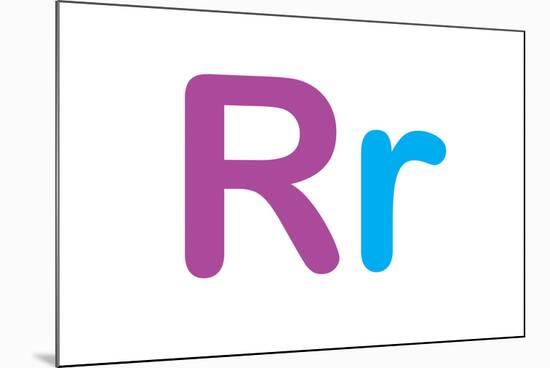 Kids Alphabet Letter R Sign Poster-null-Mounted Poster