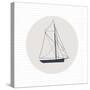 Kids Art Sail Boat 2-Gemma Bardot-Stretched Canvas