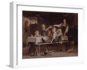 Kids at Lunch, 1857-Marc Louis Benjamin Vautier-Framed Giclee Print