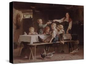 Kids at Lunch, 1857-Marc Louis Benjamin Vautier-Stretched Canvas