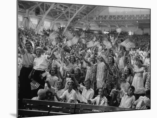 Kids at the Michigan State Fair Grounds for Detroit's Celebration of Henry Ford Sr.'s 75th Birthday-William Vandivert-Mounted Photographic Print