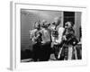 Kids Biting Apples on Strings at Halloween-null-Framed Photo