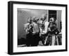 Kids Biting Apples on Strings at Halloween-null-Framed Photo