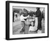 Kids Buying Crabs-null-Framed Photographic Print