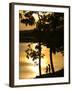 Kids Fishing at Sunset-Gayle Harper-Framed Premium Photographic Print