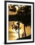 Kids Fishing at Sunset-Gayle Harper-Framed Photographic Print