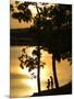 Kids Fishing at Sunset-Gayle Harper-Mounted Photographic Print