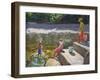 Kids Fishing, Looe, Cornwall, 2014-Andrew Macara-Framed Giclee Print