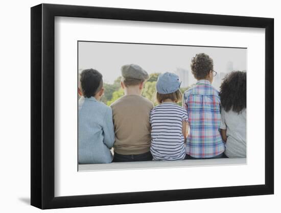 Kids Fun Children Playful Happiness Retro Togetherness Concept-Rawpixel com-Framed Photographic Print