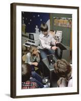 Kids Getting a Computer Lesson-Charles Bonanno-Framed Photographic Print