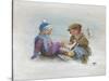 Kids Ice Skating-Dianne Dengel-Stretched Canvas