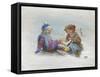 Kids Ice Skating-Dianne Dengel-Framed Stretched Canvas