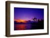 Kids in Silhouette Doing Back-Flip Jump to the Water-Fifian Iromi-Framed Photographic Print