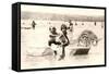 Kids in Toy Rowboat-null-Framed Stretched Canvas