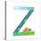 Kids Letter Z Sign Cartoon Alphabet with Cars and Houses. for Children Boys and Girls with City, Ho-Popmarleo-Stretched Canvas